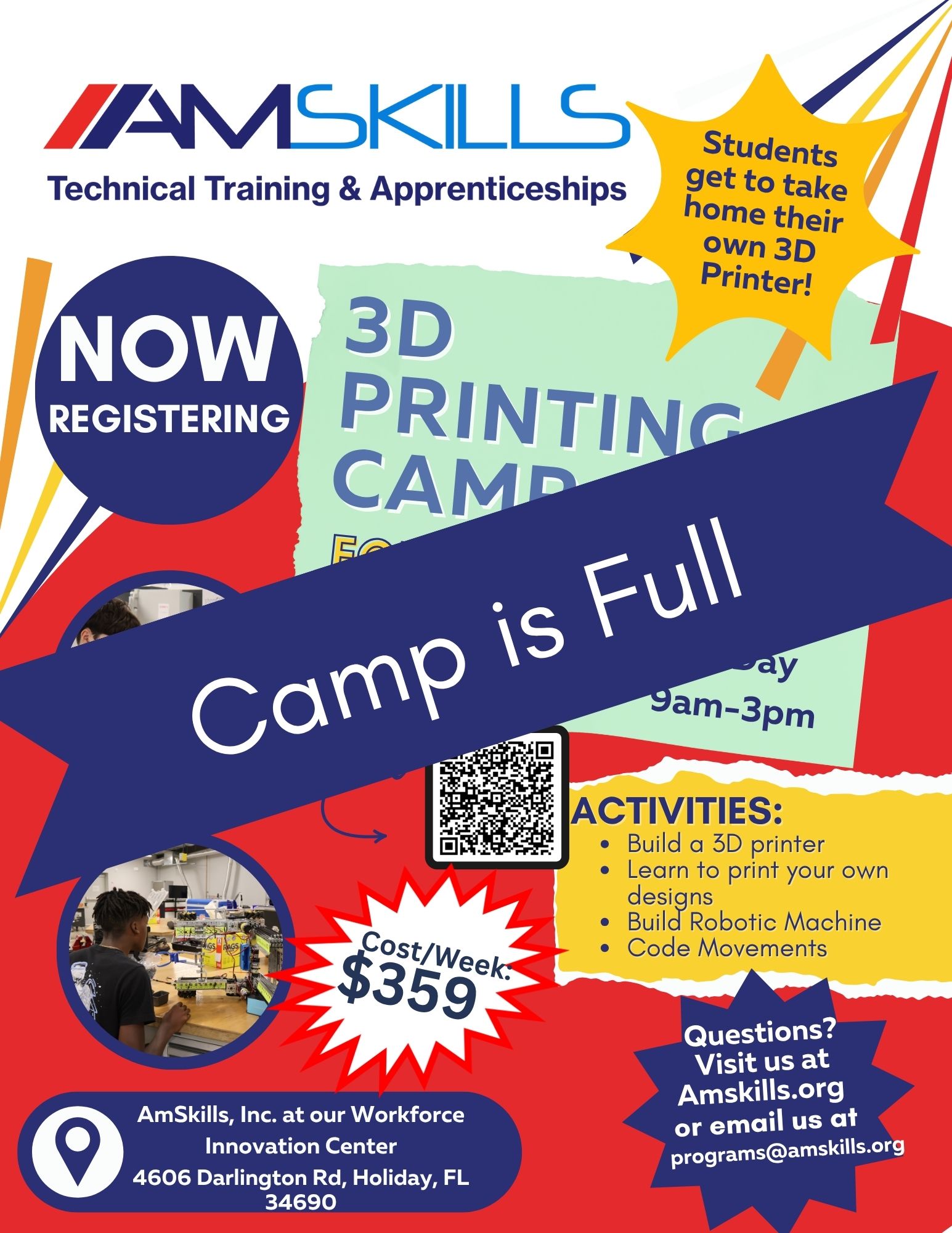Pasco Camp Flyer w QR + Pricing